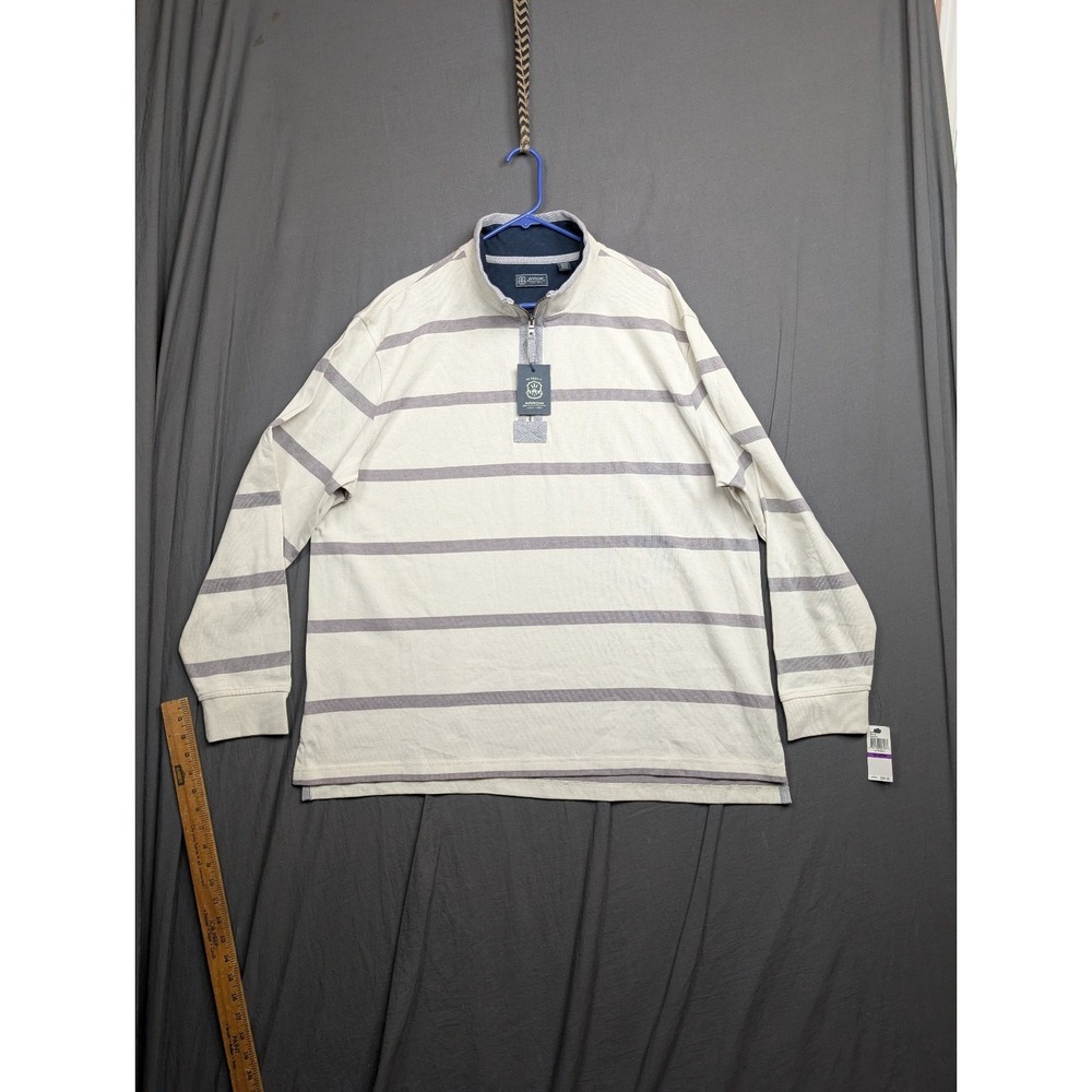 Arrow Men's Stripe Long Sleeve Silver‎ Birch Size XXL